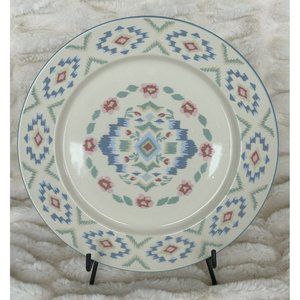 Newcor Stoneware 10 1/2”Dinner Plate Desert Spice Aztec Southwestern Vintage ‘91